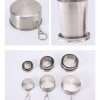 Folding cup with a key ring-Stainless steel 450ml