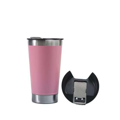 Car cup with bottle opener-Pink