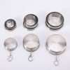 Folding cup with a key ring-Stainless steel 450ml