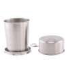 Folding cup with a key ring-Stainless steel 450ml