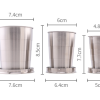 Folding cup with a key ring-Stainless steel 450ml