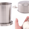 Folding cup with a key ring-Stainless steel 150ml