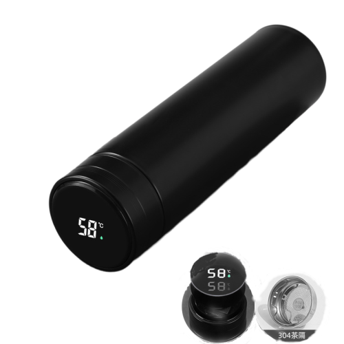 Thermos Cup Displays The Temperature-Black