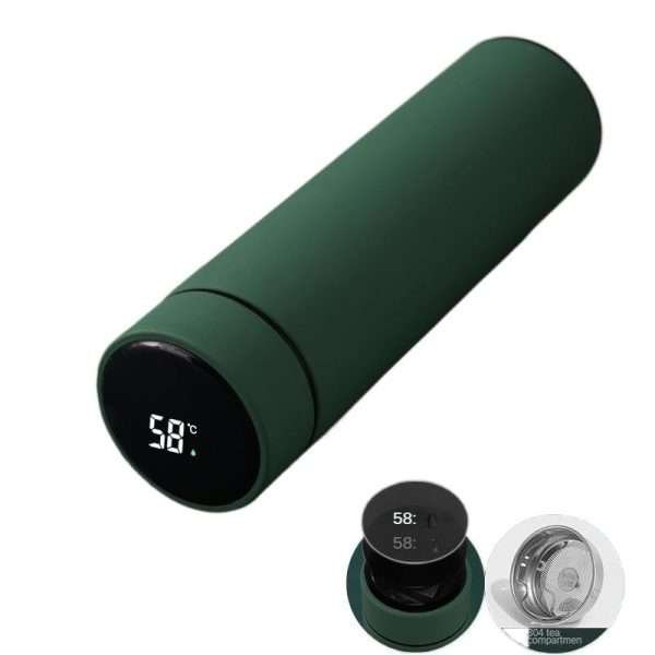 Thermos Cup Displays The Temperature- Light green