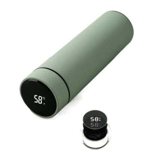 Thermos Cup Displays The Temperature- Light green