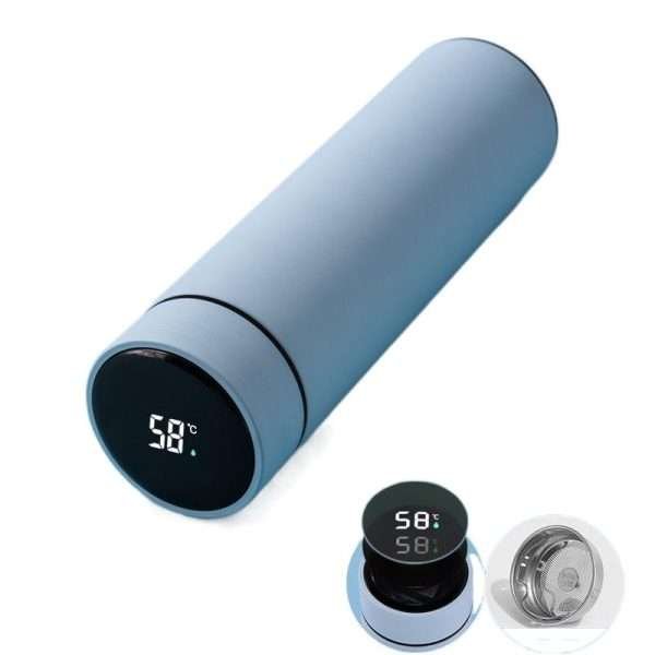 Thermos Cup Displays The Temperature- Light green