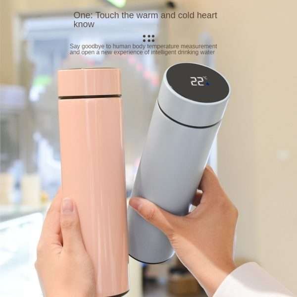 Thermos Cup Displays The Temperature- Light green