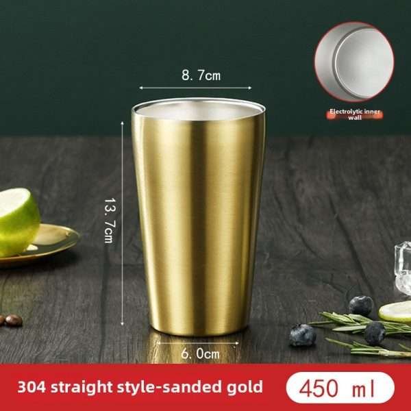 Korean stainless steel double-layer cup
