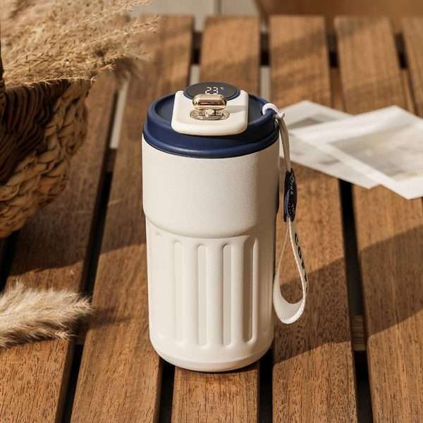 Digital display portable coffee cup