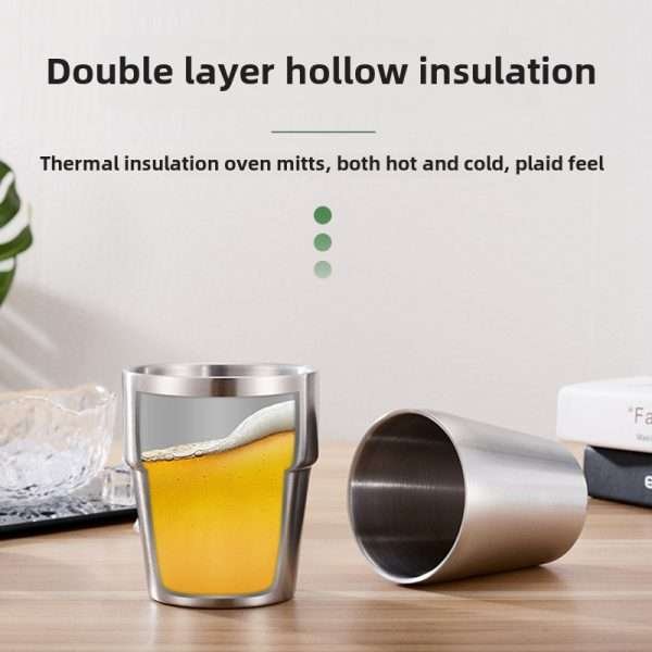 Korean stainless steel double-layer cup