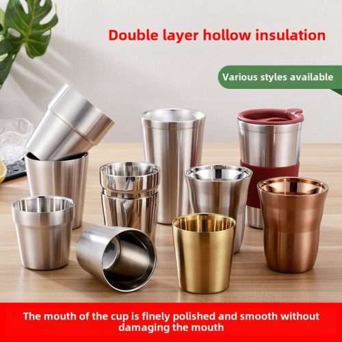 Korean stainless steel double-layer cup