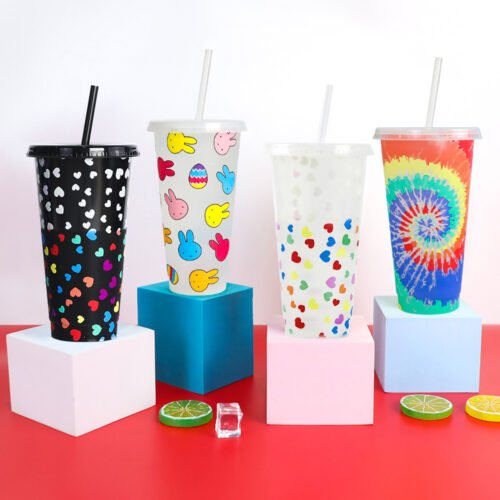 Color changing plastic cup