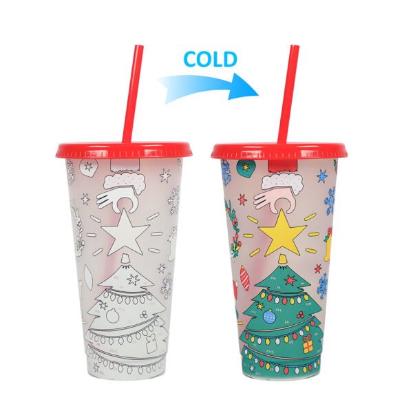 Color changing plastic cup