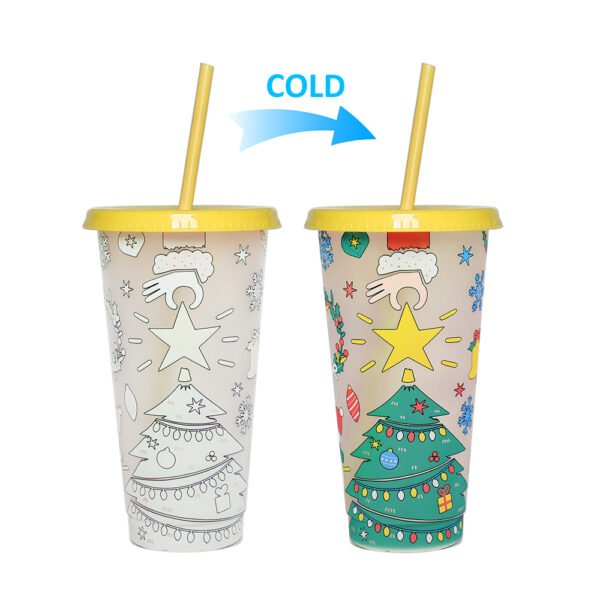 Color changing plastic cup