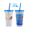 Color changing plastic cup