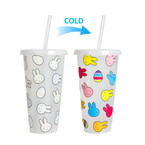 Color changing plastic cup