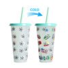Color changing plastic cup