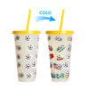 Color changing plastic cup
