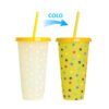 Color changing plastic cup