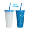 Color changing plastic cup