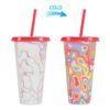 Color changing plastic cup