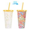 Color changing plastic cup