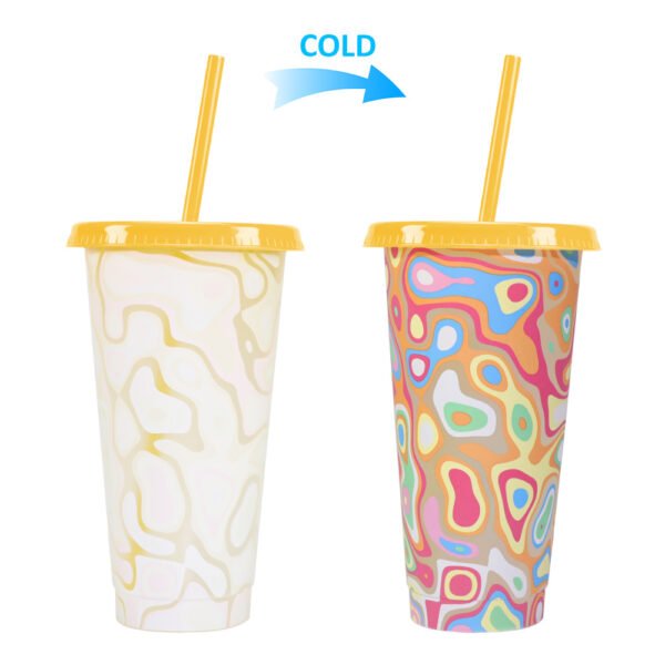 Color changing plastic cup