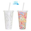 Color changing plastic cup