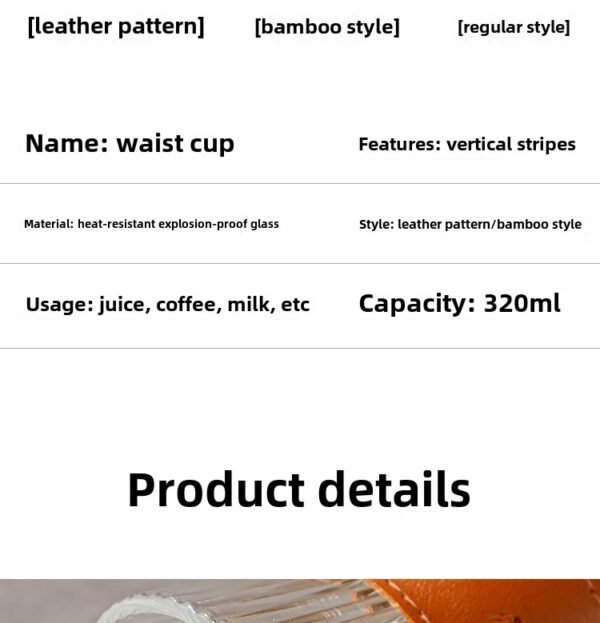 Xiflo glass tumbler waist cup